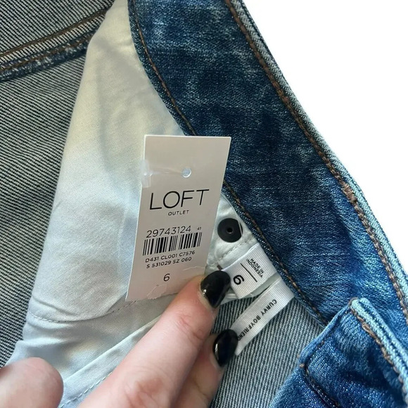 Loft Women’s Size 6 High Rise Straight Leg Blue Jeans - Picture 3 of 6